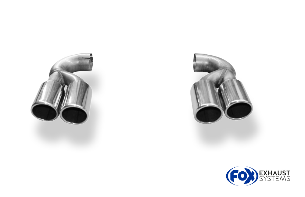Fox Sportuitlaat Uitlaatpijpenset voor VW Touareg Type 7L met clipbevestiging - 2x90 Type 16 rechts/links