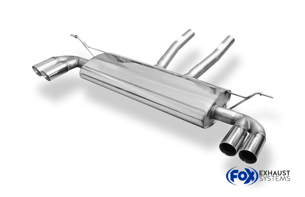 Fox Sportuitlaat VW Touareg Type 7L Achterdemper Rechts/Links Uitlaat - 2x80 Type 25 Rechts/Links - Pijpdiameter: 70 mm