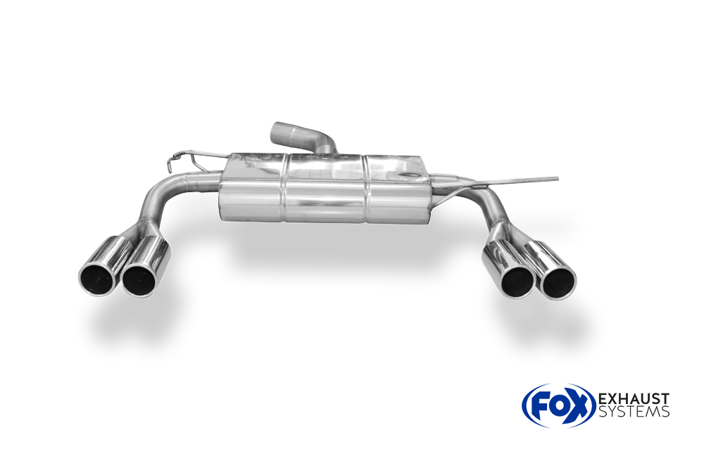 Fox Sportuitlaat VW Touran Cross GTD achterdemper, rechter/linker uitlaat - 2x76 Type 12 rechts/links