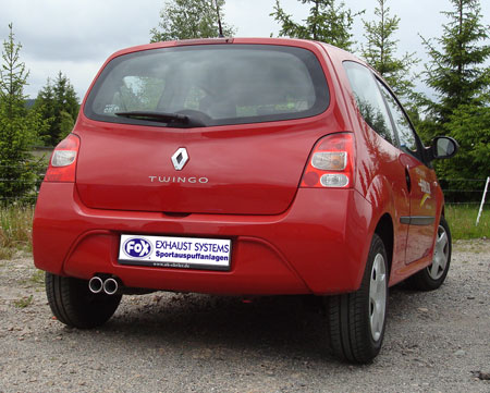 Fox Sportuitlaat Renault Twingo CNO achterdemper - 2x70 Type 13