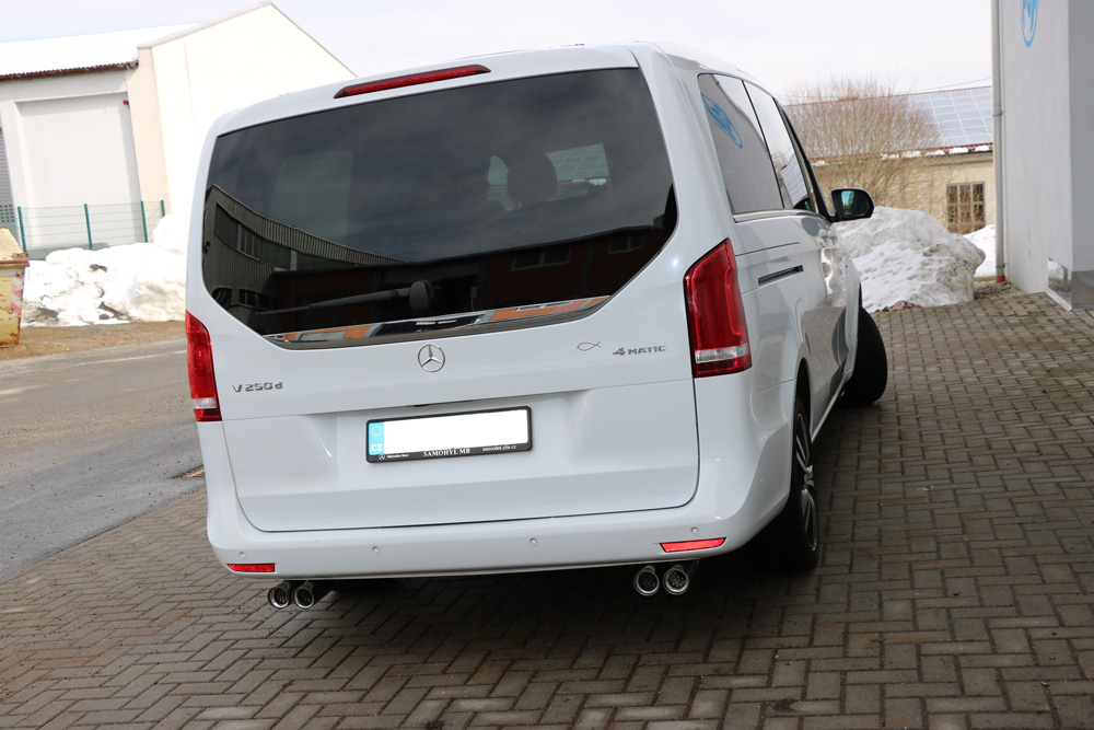 Fox Sportuitlaat Mercedes V-Klasse W447 achterdemper, dwarsuitlaat rechts/links - 2x76 Type 11 rechts/links
