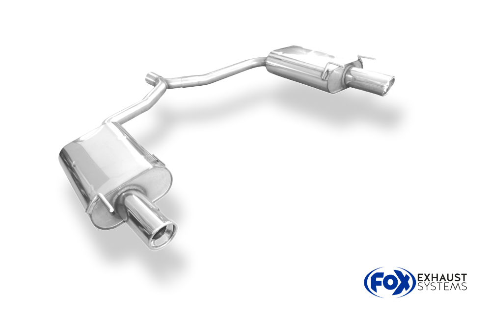 Fox Sportuitlaat Opel Vectra C GTS achterdemper rechts/links enkele uitlaat - 1x90 type 17 rechts/links