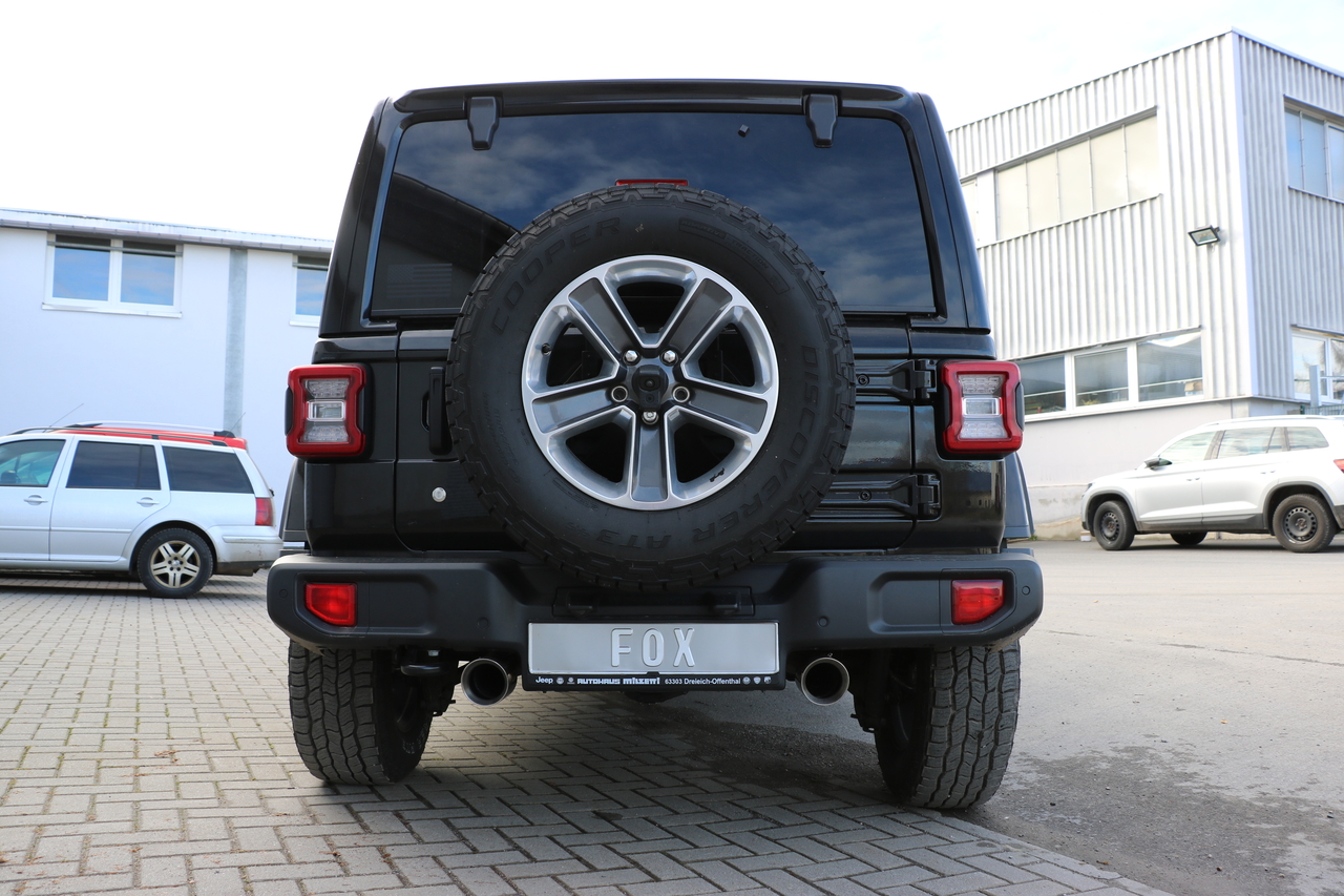 Fox Sportuitlaat Jeep Wrangler IV - JL Achterdemper Dwarsuitgang Rechts/Links - 1x100 Type 25 Rechts/Links