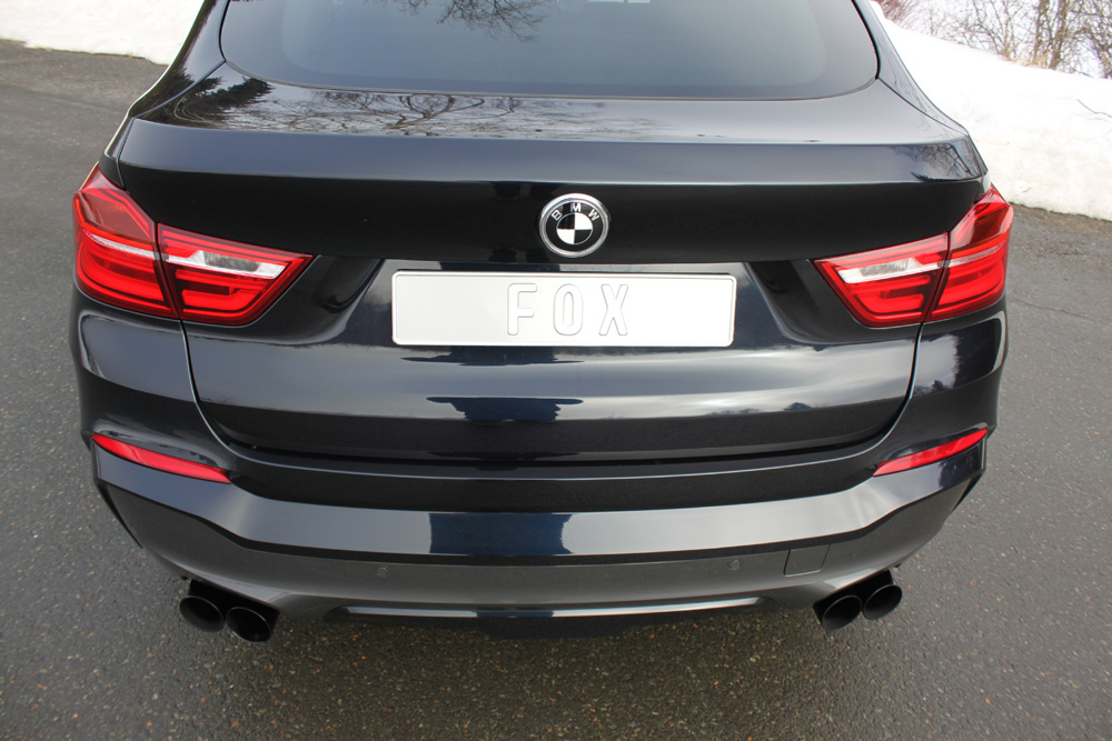 Fox Sportuitlaat BMW X4 F26 - 35i 35d Achterdemper dwarsuitgang rechts/links - 2x90 Type 25 rechts/links zwart