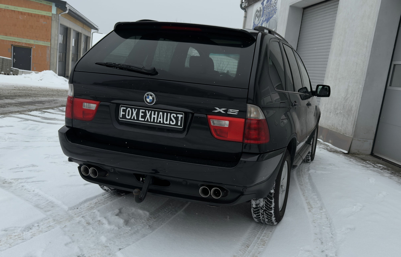 Fox Sportuitlaat BMW X5 E53 achterdemper rechts/links - 2x80 type 25 rechts/links