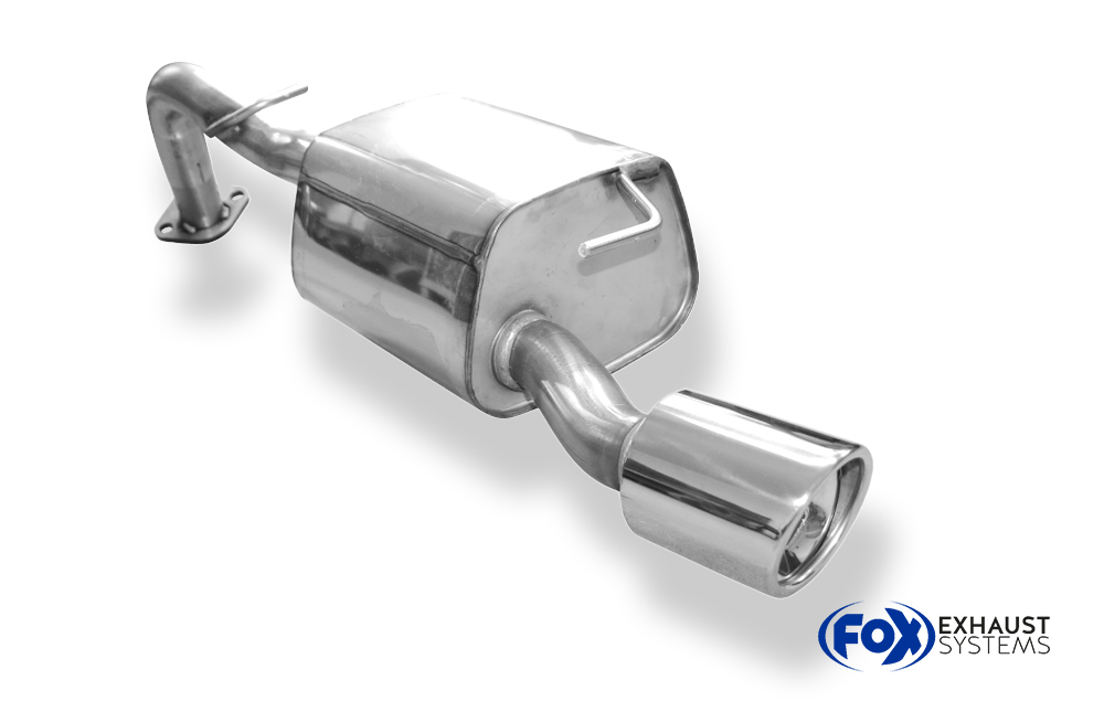 Fox Sportuitlaat Toyota Yaris XP9 TS achterdemper, enkelzijdig, past op originele bumper - 1x90 Type 17