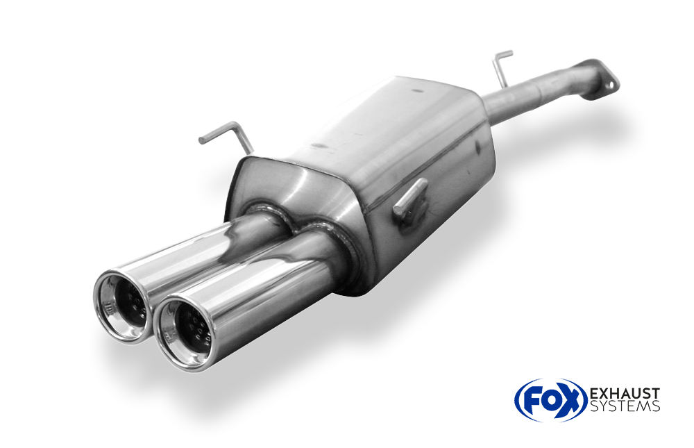 Fox Sportuitlaat Opel Zafira F75/T98 achterdemper &Oslash;63,5 mm - 2x76 Type 13