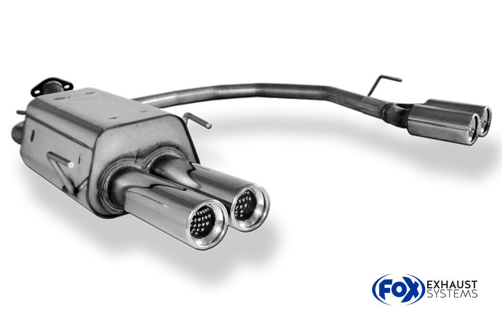 Fox Sportuitlaat Opel Zafira F75/T98 Achterdemper, rechter/linker uitlaat, &Oslash;63,5 mm - 2x80 Type 13 rechts/links