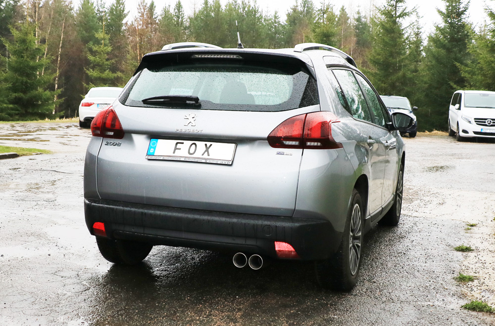 Fox Sportuitlaat Peugeot 2008 achterdemper - 2x80 type 25