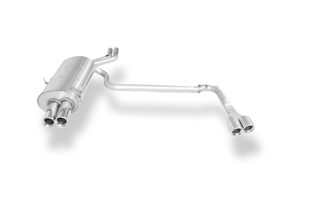 Fox Sportuitlaat FOX Sport uitlaat geschikt voor BMW E46 320/ 323/ 325/ 328/ 330, achterdemper, rechter/linker uitlaat, dubbele doorstroming - 2x76 Type 13 rechts/links