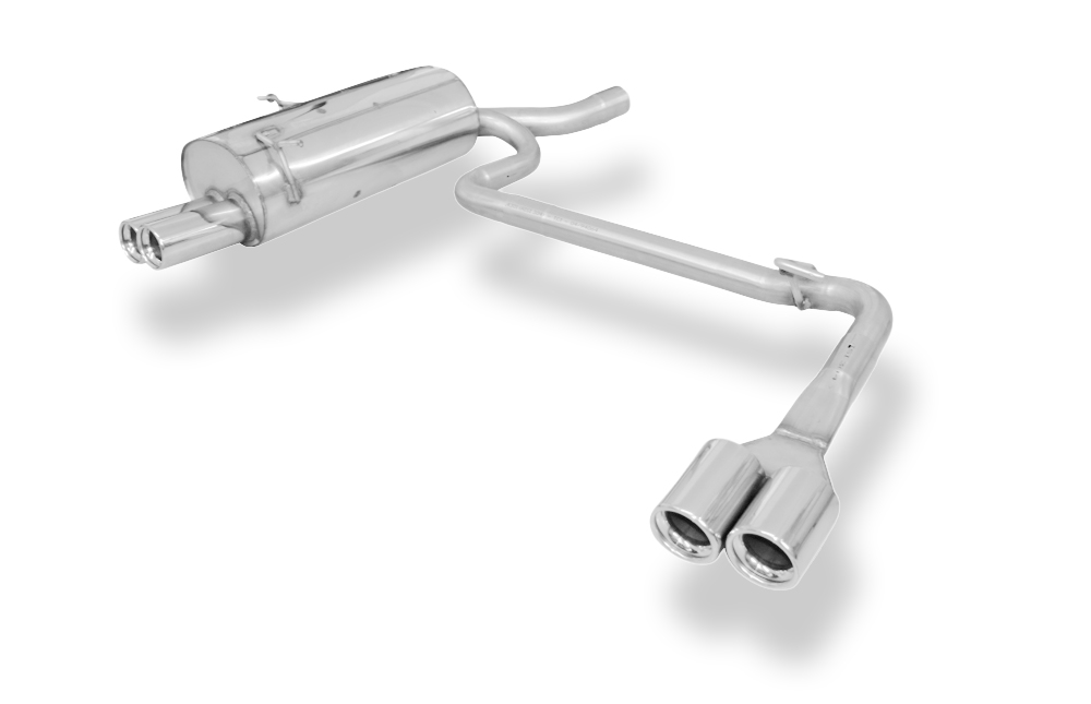Fox Sportuitlaat FOX sportuitlaat geschikt voor BMW E46 320/323/328, achterdemper, enkele uitlaat rechts/links, naar originele middendemper - 2x76 type 13 rechts/links