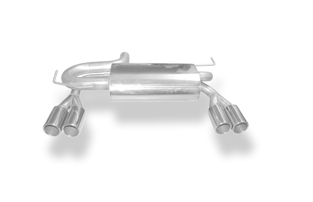 Fox Sportuitlaat Audi A3 Type 8L quattro achterdemper, rechter/linker uitlaat &Oslash; 63,5 mm - 2x76 Type 12 rechts/links