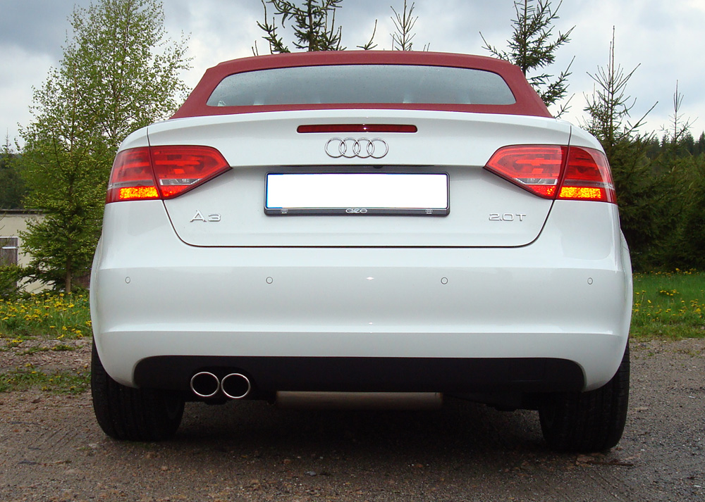 Fox Sportuitlaat Audi A3 - 8P (Cabriolet) Achterdemper &Oslash;70mm enkelzijdig - 2x76 Type 17
