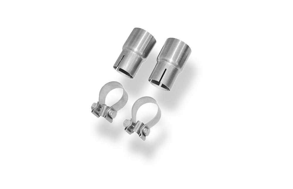 Fox Sportuitlaat Audi S5 3.0l 245kW quattro Type B8 2x Adapters 55mm voor montage op de originele katalysator incl. klemmen