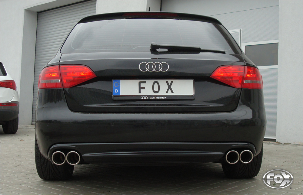 Fox Sportuitlaat Audi A4/A5 B8 Sedan/Avant/S-Line Voorwielaandrijving & Quattro Achterdemper rechts/links - 2x90 Type 17 rechts/links