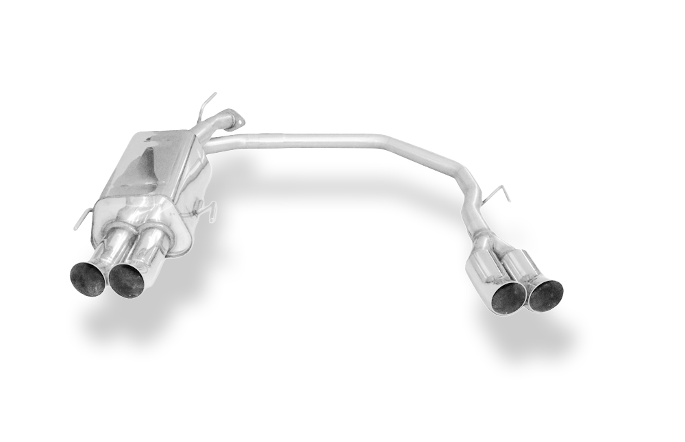 Fox Sportuitlaat Opel Astra G-CC Hatchback Achterdemper Rechts/Links Uitlaat - 2x76 Type 18 Rechts/Links