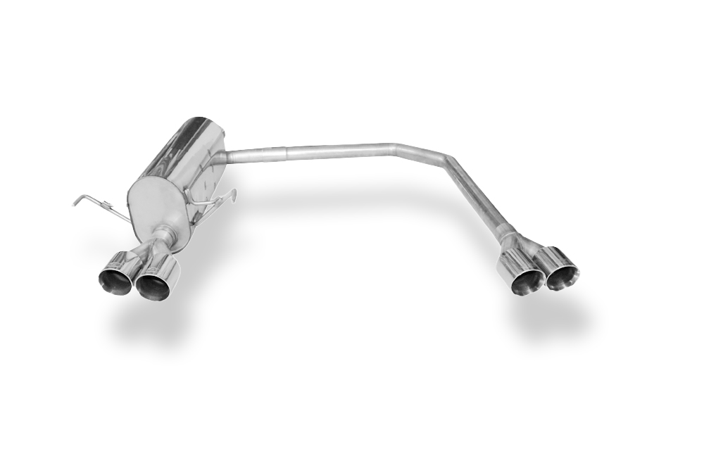 Fox Sportuitlaat Opel Astra H/ Astra H GTC Achterdemper, rechter/linker uitgang - 2x76 Type 25 rechts/links