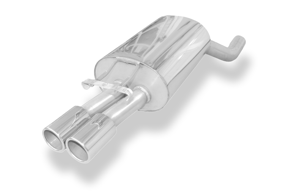 Fox Sportuitlaat Mercedes E-Klasse 124 achterdemper &Oslash;70mm - 2x80 type 12