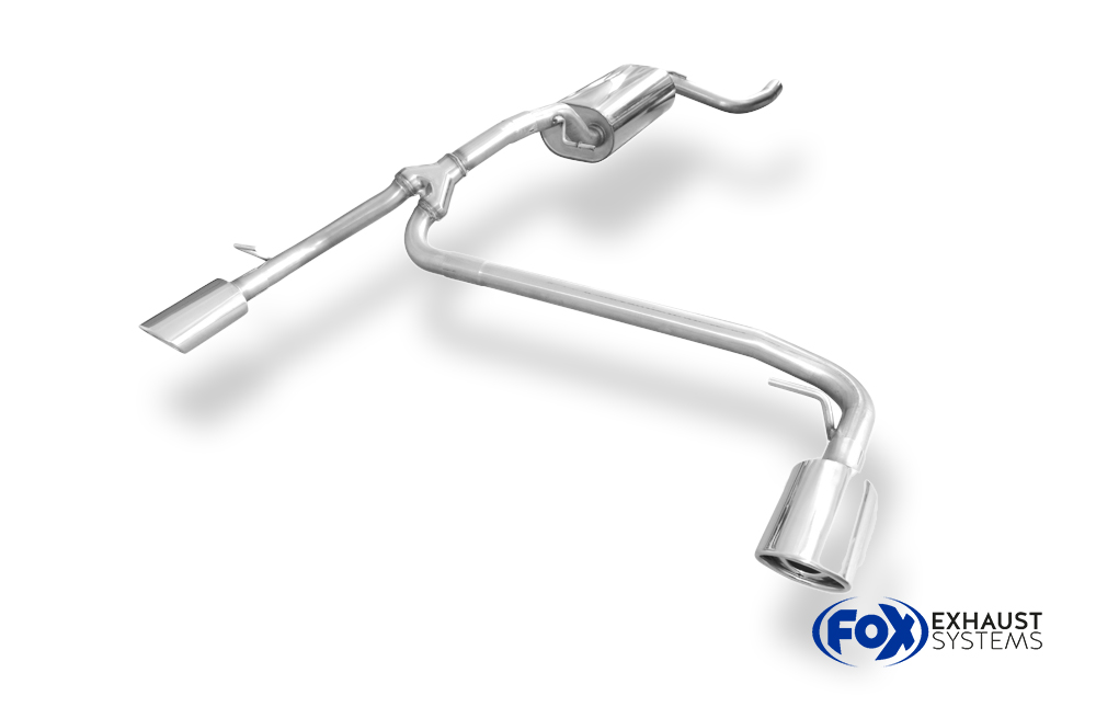 Fox Sportuitlaat Ford Focus II Hatchback Facelift Achterdemper Rechts/Links Uitlaat - 106x71 Type 32 Rechts/Links
