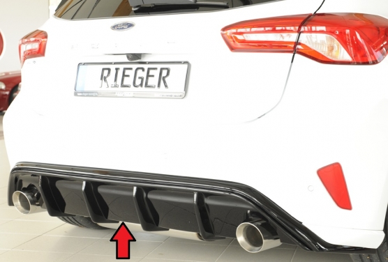 Fox Sportuitlaat Rieger achterbumper - Ford Focus 4 ST-Line Focus 4 (DEH): 09.18- | 5-deurs (Hatchback) Focus 4 ST (DEH): 06.19- | 5-deurs (Hatchback)