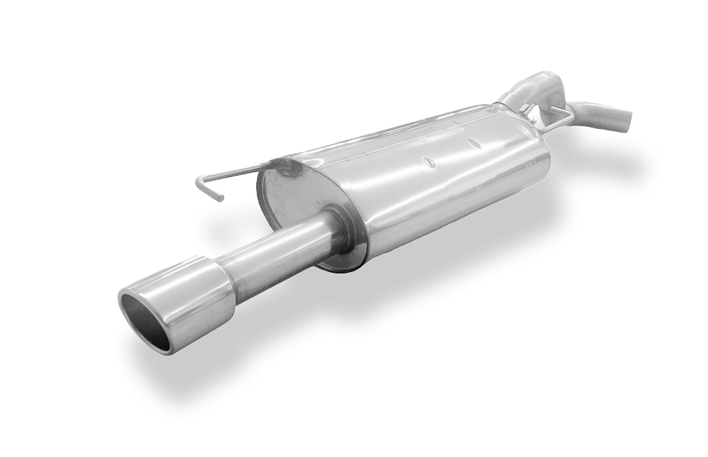 Fox Sportuitlaat VW Golf IV Jubi bumper achterdemper &Oslash;63,5 - 1x90 type 16, past op de originele Jubi bumper