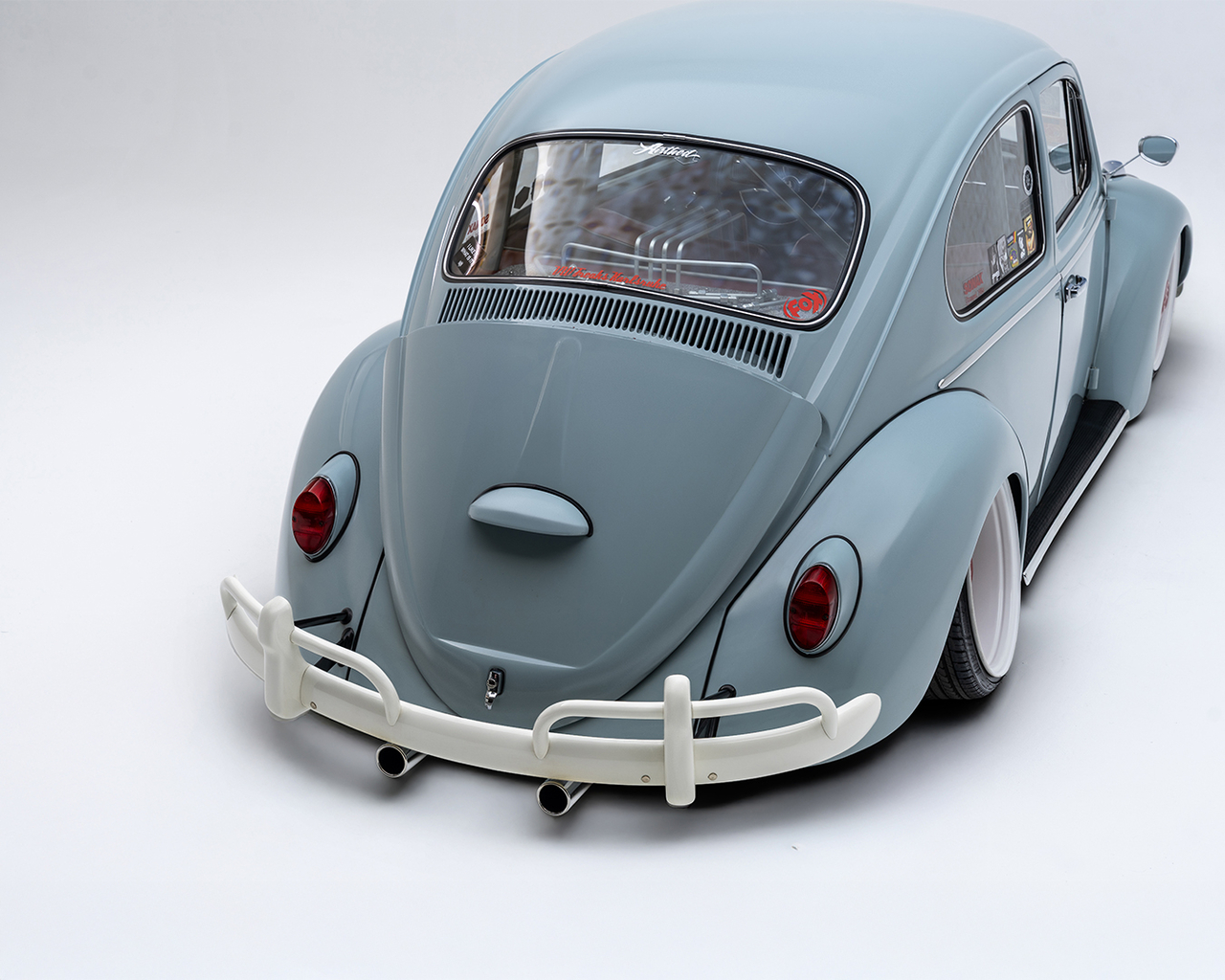 Fox Sportuitlaat VW Beetle achterdemper rechts/links - 2x70 type 12 midden