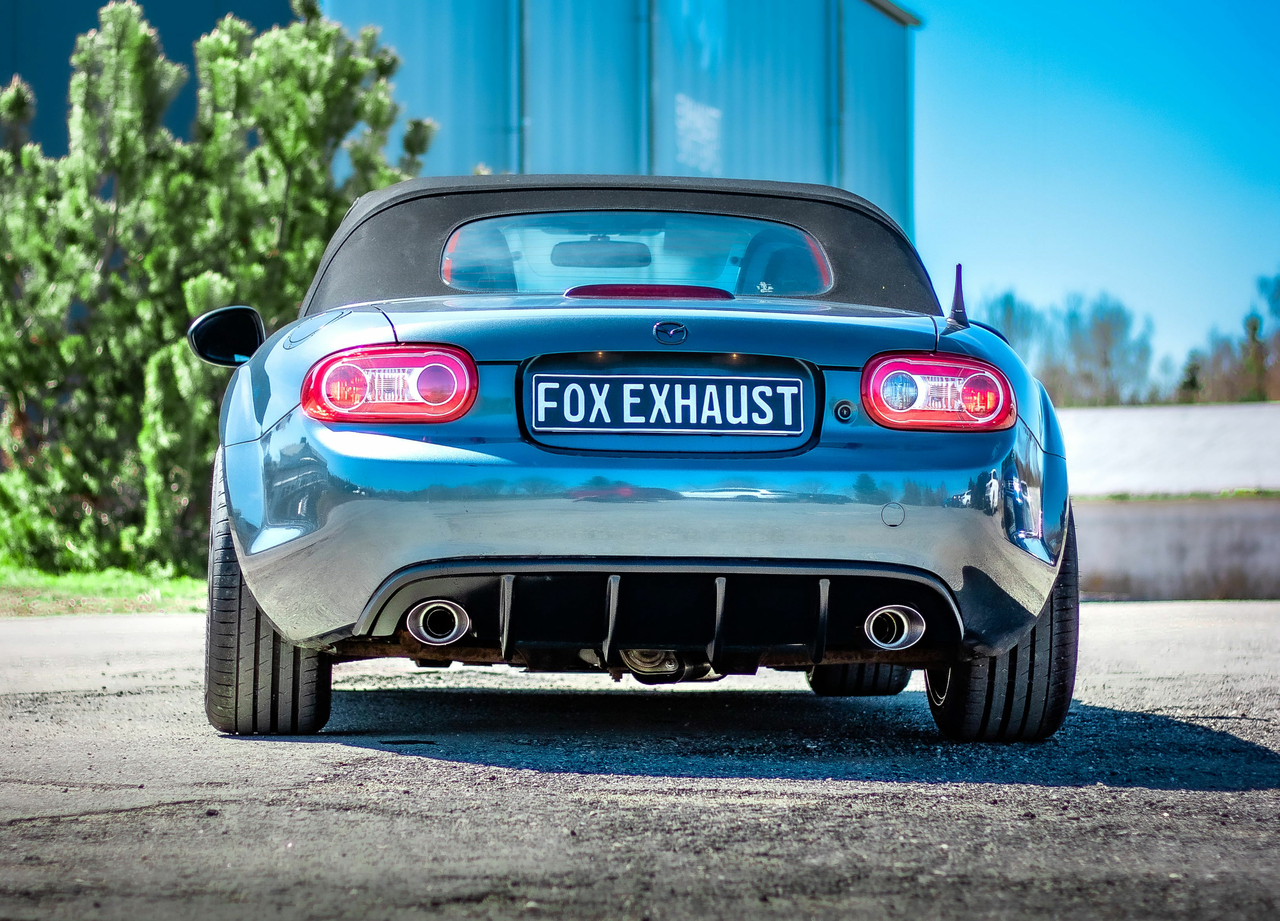 Fox Sportuitlaat Mazda MX5 Type NC Achterdemper Rechts/Links Uitlaat - 115x85 Type 45 Rechts/Links