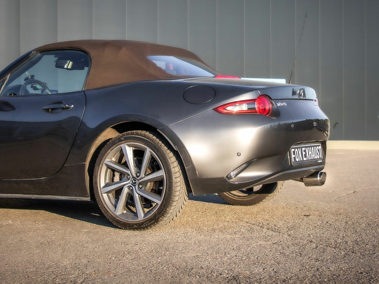 Fox Sportuitlaat Mazda MX5 - ND Achterdemper dwarsuitgang rechts - 1x100 Type 27