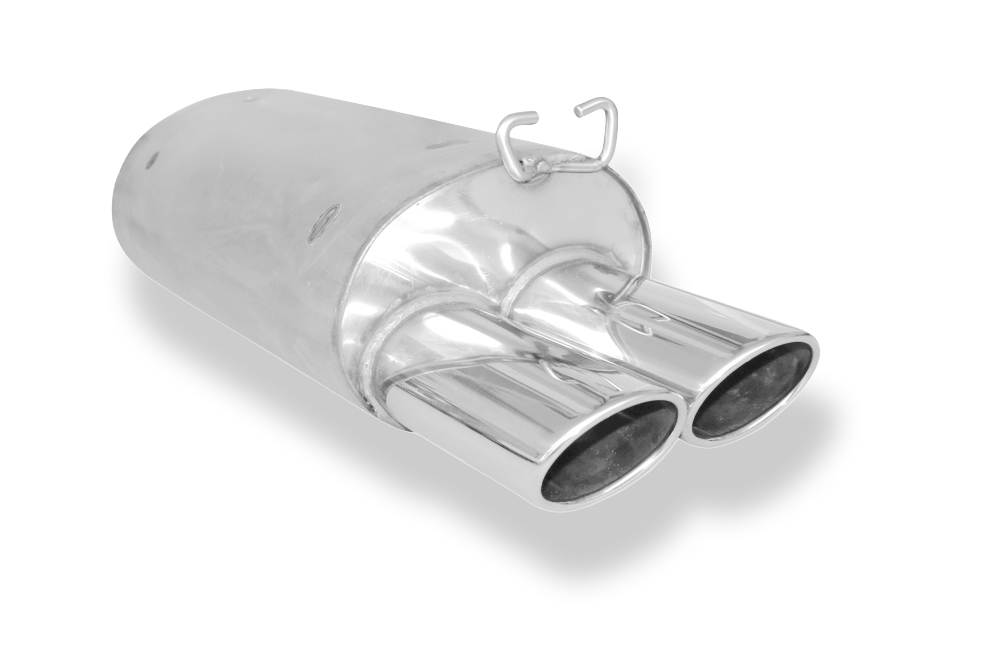 Fox Sportuitlaat Mercedes SL Type R129 Achterdemper &Oslash;70mm - 2x115x85 Type 44 - Alleen voor modellen met standaard stekkerverbinding! (geen flens!)