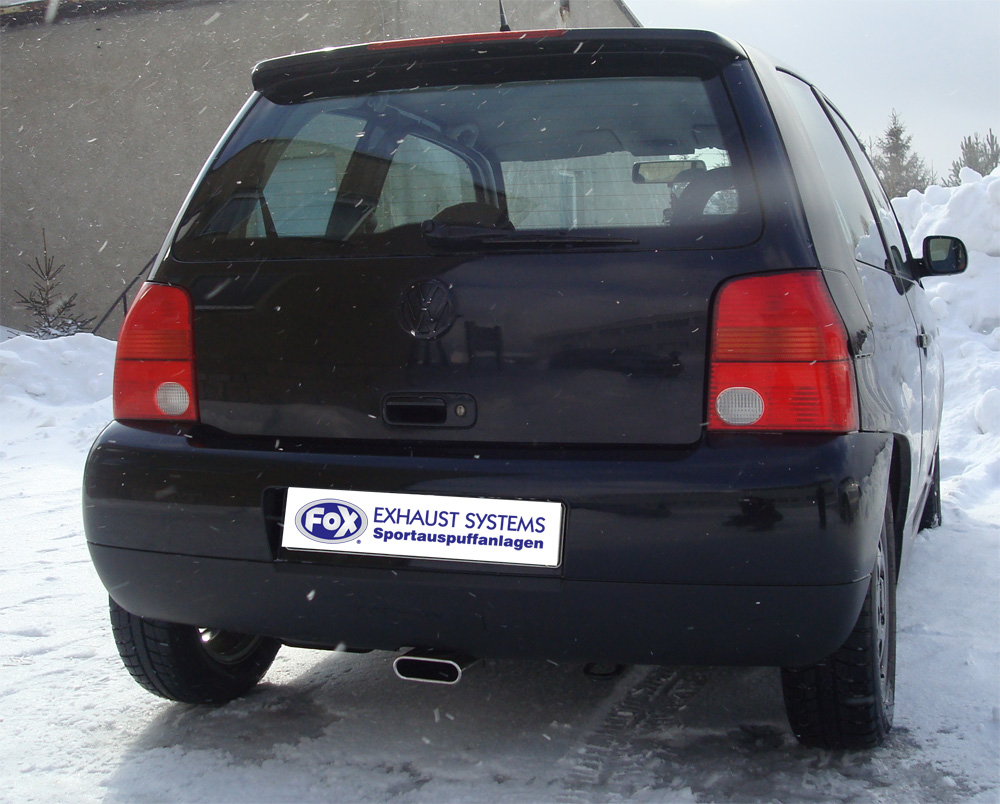 Fox Sportuitlaat VW Lupo 6X achterdemper, centrale uitlaat - 130x50 Type 52