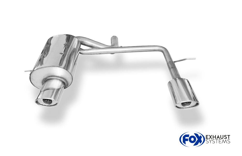 Fox Sportuitlaat Volvo XC90 achterdemper, dubbele uitlaat rechts/links - 140x90 type 33 rechts/links