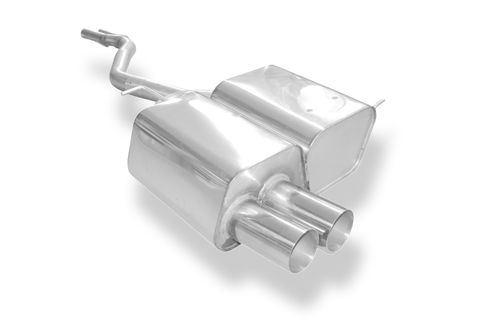 Fox Sportuitlaat FOX sportuitlaat geschikt voor BMW Z4 E85, achterdemper inclusief Y-verbindingspijp 2x50mm - 2x80mm type 10