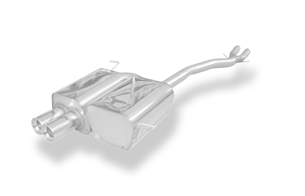 Fox Sportuitlaat FOX sportuitlaat geschikt voor BMW Z4 E85, achterdemper inclusief Y-verbindingspijp 2x50mm - 2x80mm type 13