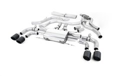 Milltek sportexhaust Alfa Romeo Giulia Quadrifoglio 2.9 V6 Bi-Turbo (Non OPF/GPF Models) 2017-2021 Cat-back Valved with Jet-100 Carbon Trims Milltek sportexhaust Alfa Romeo Giulia Quadrifoglio 2.9 V6 Bi-Turbo (Non OPF/GPF Models) 2017-2021 Cat-back Valved with Jet-100 Carbon Trims