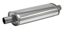 Uitlaatdemper universeel RVS Medium 45 ovaal 100/165 mm, lengte 420 mm Uitlaatdemper universeel RVS Medium 45 ovaal 100/165 mm, lengte 420 mm