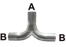 SIMONS T buis A= 76 mm, B= 63,5 mm SIMONS T buis A= 76 mm, B= 63,5 mm